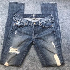 7 for all Mankind Distressed Skinny Jeans 🎀